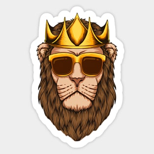 Cool Lion Wearing Sunglasses Sticker